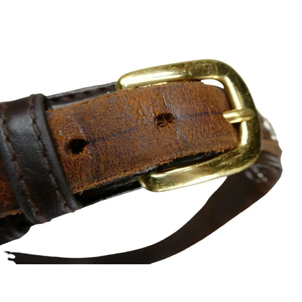 Western Classic Schaefer Outfitters Ranch Wear‎ Leather Belt Brown 41